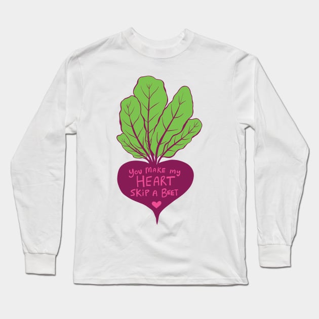 Heart Beet Long Sleeve T-Shirt by Jacqueline Hurd